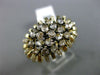 ESTATE LARGE 1.22CT DIAMOND 14KT BLACK & YELLOW GOLD OPEN FILIGREE CLUSTER RING