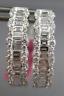 ESTATE LARGE 3.36CT DIAMOND 18KT WHITE GOLD INVISIBLE INSIDE OUT HUGGIE EARRINGS