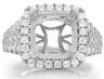 ESTATE WIDE 1.20CT DIAMOND 14K WHITE GOLD 3D FILIGREE SEMI MOUNT ENGAGEMENT RING