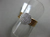 ESTATE .31CT DIAMOND 18KT WHITE & ROSE GOLD 3D CIRCULAR MULTI BAND PAVE FUN RING