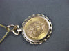 ESTATE 14KT & 22KT YELLOW GOLD HANDCRAFTED DOS Y MEDIO PESOS COIN PENDANT #24119