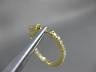 ESTATE LARGE 1.06CT DIAMOND 18KT YELLOW GOLD 3D INSIDE OUT OVAL HANGING EARRINGS
