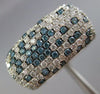 ESTATE 4.03CT MULTI COLOR DIAMOND 14K WHITE GOLD PAVE WEDDING ANNIVERSARY RING