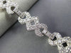 ANTIQUE WIDE 2.97CT DIAMOND 14KT WHITE GOLD 3D INFINITY TENNIS BRACELET #21888