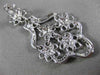 ESTATE LARGE 1.26CT DIAMOND 18K WHITE GOLD FILIGREE FLOWER STAR HANGING EARRINGS