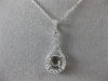 ESTATE LARGE .35CT DIAMOND 18KT WHITE GOLD INFINITY FLOATING SEMI MOUNT PENDANT