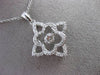 ESTATE .50CT DIAMOND 14KT WHITE GOLD SOLITAIRE FILIGREE FLOATING 3D PENDANT