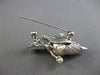 ESTATE .93CT DIAMOND AAA RUBY & SOUTH SEA PEARL 14KT WHITE GOLD BIRD BROOCH PIN
