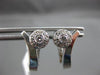ESTATE .36CT DIAMOND 18KT WHITE GOLD FLOWER CLUSTER HUGGIE POST EARRINGS #21306