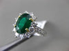 ESTATE 3.47CT DIAMOND & EMERALD PLATINUM 18K YELLOW GOLD ENGAGEMENT RING E/F VVS