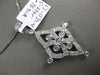 ESTATE LARGE 1.05CT DIAMOND 18KT WHITE GOLD 3D FILIGREE ETOILE FLOATING PENDANT