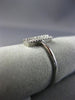 ESTATE .21CT ROUND & BAGUETTE DIAMOND 14KT WHITE GOLD RECTANGULAR FLAT FUN RING