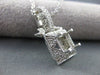 ESTATE .40CTW DIAMOND 14KT WHITE GOLD SEMI MOUNT PENDANT 11MM X 23MM #18395