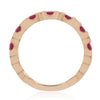 ESTATE .43CT DIAMOND & AAA RUBY 14KT ROSE GOLD 3D SEMI ETERNITY ANNIVERSARY RING
