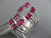 ESTATE EXTRA LARGE 2.04CT DIAMOND & AAA RUBY 14KT WHITE GOLD MULTI ROW OVAL RING