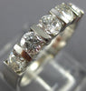 ESTATE LARGE 1.0CT ROUND DIAMOND 14KT WHITE GOLD 5 STONE ANNIVERSARY RING #12440