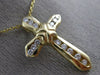 ESTATE .40CT ROUND DIAMOND 14KT YELLOW GOLD CLASSIC X LOVE CROSS PENDANT #14159