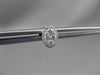 ESTATE .39CT ROUND DIAMOND 18KT WHITE GOLD OVAL CLUSTER STUD EARRINGS BEAUTIFUL