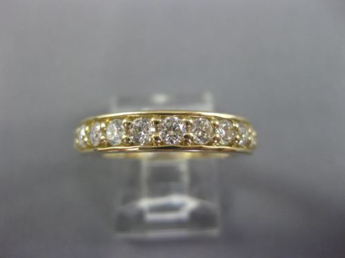 .77CT DIAMOND 14KT YELLOW GOLD 3D CLASSIC SEMI ETERNITY WEDDING ANNIVERSARY RING