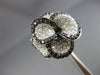 EXTRA LARGE 2.93CT WHITE & BLACK DIAMOND 18K WHITE GOLD MULTI LEAF FLOWER RING