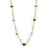 ESTATE AAA MULTI COLOR PEARL 18KT YELLOW GOLD 3D BY THE YARD BEADED NECKLACE