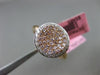 ESTATE WIDE .57CT WHITE & PINK DIAMOND 18K WHITE & ROSE GOLD FILIGREE HEART RING