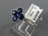 ESTATE 1.23CT DIAMOND & SAPPHIRE 18KT WHITE GOLD FILIGREE INVISIBLE FLOWER RING