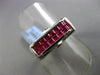 ESTATE WIDE 3.35CT DIAMOND & AAA RUBY 18K WHITE GOLD 3D ETOILE DOUBLE SIDED RING