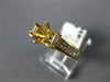 ESTATE 1.58CT DIAMOND 18KT YELLOW GOLD 6 PRONG SEMI MOUNT ENGAGEMENT RING #20856