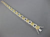 WHITE & FANCY YELLOW 8.33CT DIAMOND 18KT TWO TONE GOLD 3D SQUARE TENNIS BRACELET