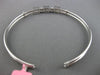 .78CT ROUND & BAGUETTE DIAMOND 18KT WHITE GOLD 3D SQUARE FLEXIBLE LOVE BANGLE