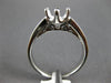 ESTATE .35CT DIAMOND 14KT WHITE GOLD 3D FLOWER SEMI MOUNT ENGAGEMENT RING #17452