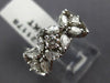 ANTIQUE WIDE .65CT ROUND & MARQUISE DIAMOND 14K WHITE GOLD 3D FLORAL RING #21178