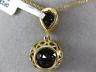 ESTATE LARGE 4.50CT DIAMOND & AAA SMOKEY TOPAZ 14KT YELLOW GOLD FLOATING PENDANT