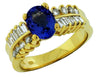 1.85CT DIAMOND & AAA TANZANITE 14KT YELLOW GOLD 3D CLASSIC OVAL ENGAGEMENT RING