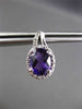 ESTATE 2.23CT DIAMOND & AAA EXTRA FACET AMETHYST 14K WHITE GOLD HANGING EARRINGS