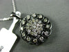 ESTATE .63CT FANCY DIAMOND 18KT BLACK GOLD 3D ETOILE FLOWER FLOATING PENDANT