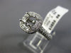 ESTATE WIDE 1.32CT DIAMOND 14K WHITE GOLD SQUARE HALO SEMI MOUNT ENGAGEMENT RING
