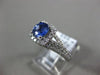 ESTATE 1.56CT DIAMOND & AAA SAPPHIRE 14K WHITE GOLD SQUARE HALO ENGAGEMENT RING