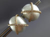 ESTATE EXTRA LARGE .94CT DIAMOND & AAA SOUTH SEA PEARL 18K ROSE GOLD 3D EARRINGS