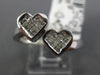ESTATE .33CT PRINCESS DIAMOND 14K WHITE GOLD 3D INVISIBLE DOUBLE HEART LOVE RING
