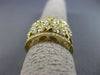 ESTATE LARGE 1.92CT DIAMOND 18KT YELLOW GOLD OPEN FILIGREE FLOWER COCKTAIL RING
