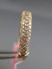 ESTATE .76CT DIAMOND 18KT ROSE GOLD 3D MULTI ROW PAVE ETERNITY ANNIVERSARY RING