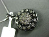 ESTATE .63CT FANCY DIAMOND 18KT BLACK GOLD 3D ETOILE FLOWER FLOATING PENDANT