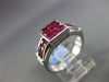 ESTATE WIDE 3.07CT DIAMOND & RUBY 18KT WHITE GOLD SQUARE FRIENDSHIP PROMISE RING