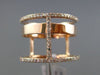 ESTATE LARGE .28CT DIAMOND 14K ROSE GOLD 3D MULTI ROW OPEN CROSS TRIPLE BAR RING