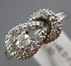 ESTATE .25CT DIAMOND 14KT WHITE GOLD 3D FILIGREE LOVE KNOT BELT SOLITAIRE RING