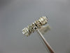 ESTATE .48CT DIAMOND 14KT WHITE GOLD DOUBLE ROW PYRAMID WEDDING ANNIVERSARY RING