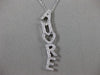 ESTATE LARGE .70CT DIAMOND 14K WHITE GOLD FLOATING 'LOVE' 'AMORE' PENDANT #17866