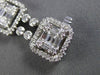 ESTATE WIDE & LONG 6.24CT DIAMOND 18KT WHITE GOLD 3D HALO ETOILE TENNIS BRACELET